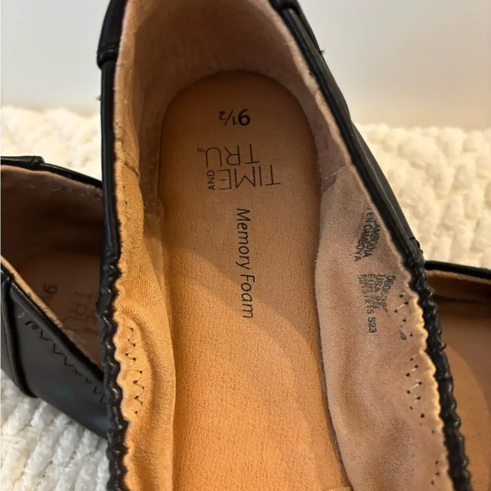 Y2K Vintage Ballerina Flats Black Size 9.5